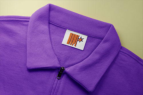 Apparel Tag on a Polo Shirt