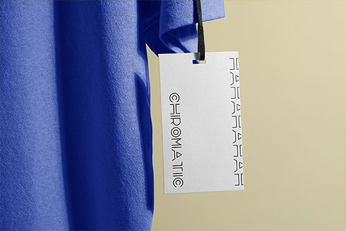 Tag on a T-shirt With Short Sleeves