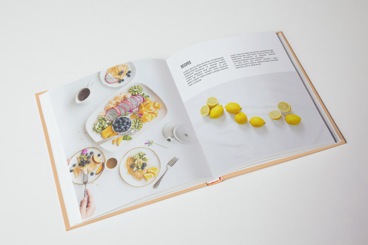 Open Tilted Recipe Book