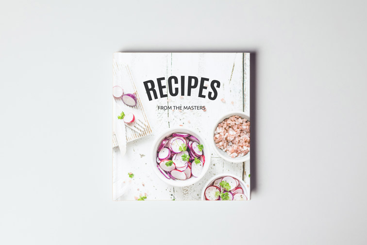 Square Recipe Book Top View