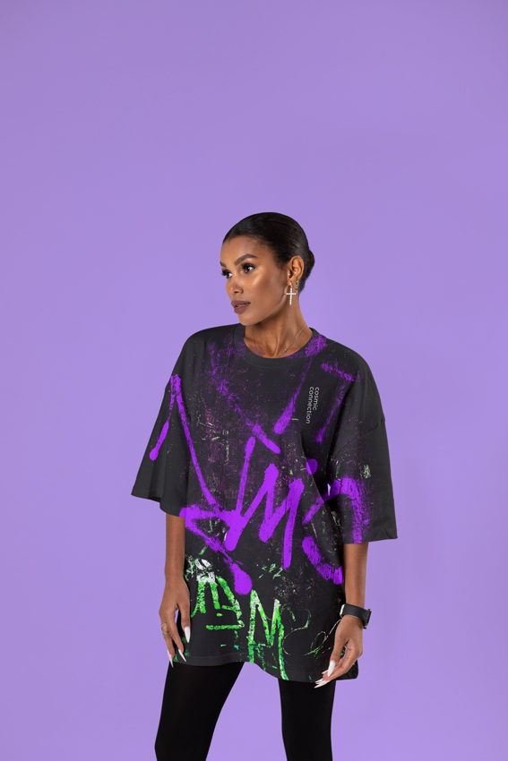 Woman Wearing a T-Shirt With Leggings