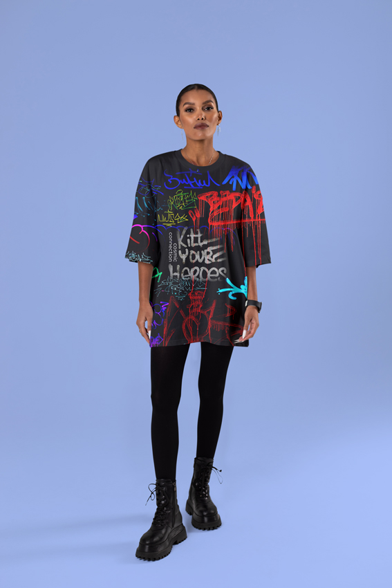 Woman Demonstrating Street Style