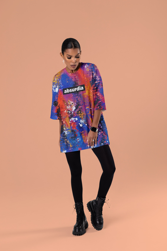 Woman Posing in Streetwear