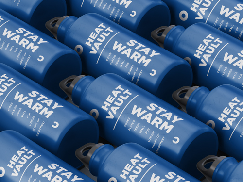 Thermos Bottles High Angle View