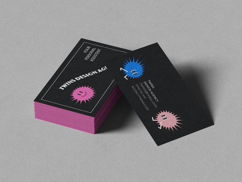 Stack of Business Cards on a Grey Surface