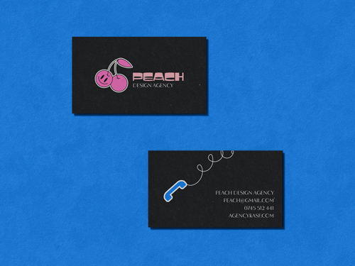 Two Business Cards High Angle View