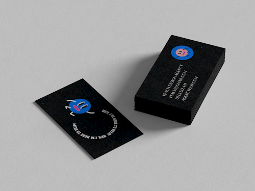 Stack of Business Cards High Angle View