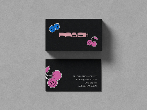 Business Cards on a Grey Surface