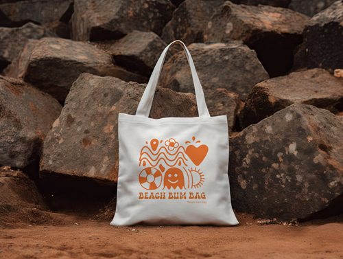 Tote Bag on Red Sand