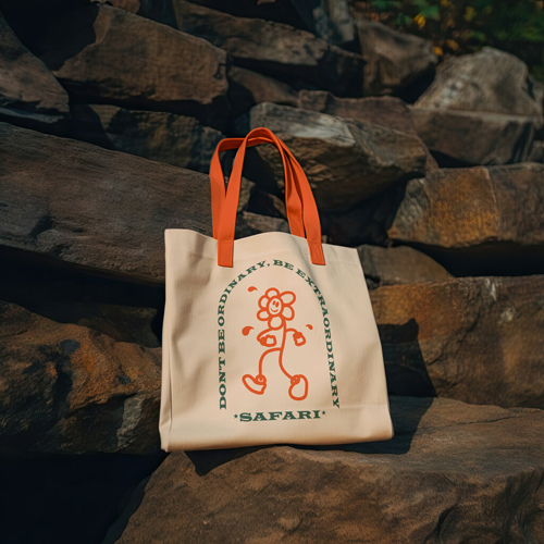 Eco Bag on Rocks