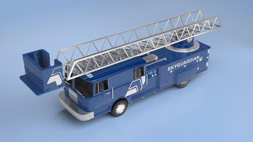 Construction Car High Angle View