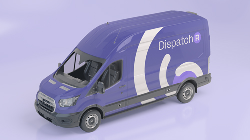 Cargo Van High Angle View