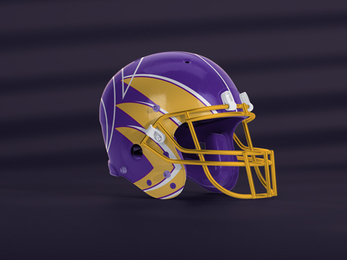 Football Helmet Side View