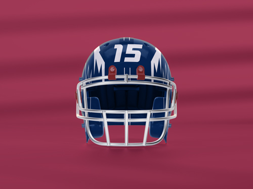 Football Helmet Front View