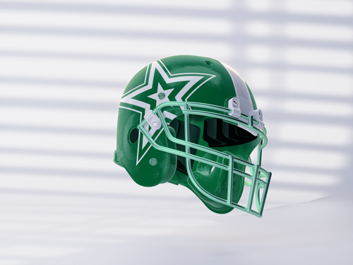 Football Helmet Angle View