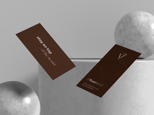 Dois Cartões de Visita no Ar