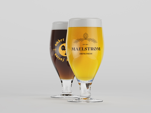 Two Glasses Full of Beer