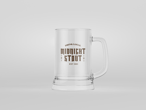 Big Beer Glass Front View