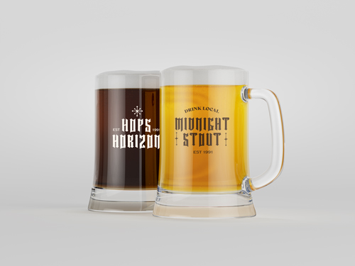 Two Beer Glasses, Both Full