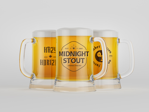 Three Big Glasses of Beer