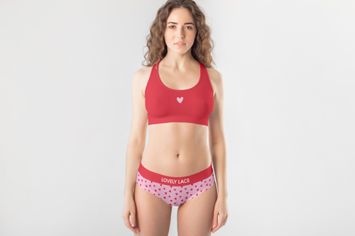 Woman Posing in Underwear