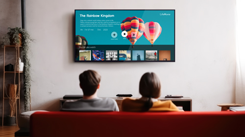 Two People Watching TV