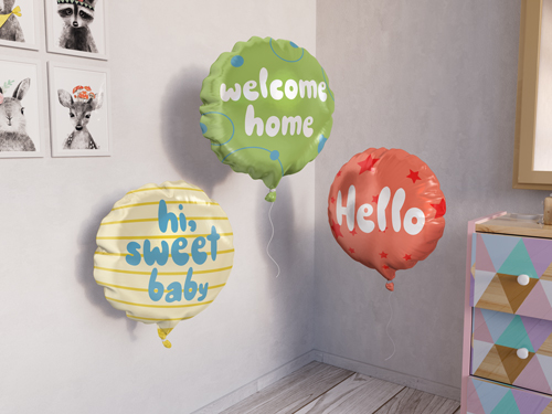 Three Balloons in a Nursery
