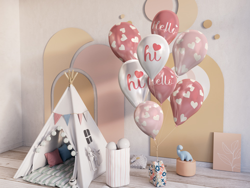 Balloon Bouquet in a Nursery