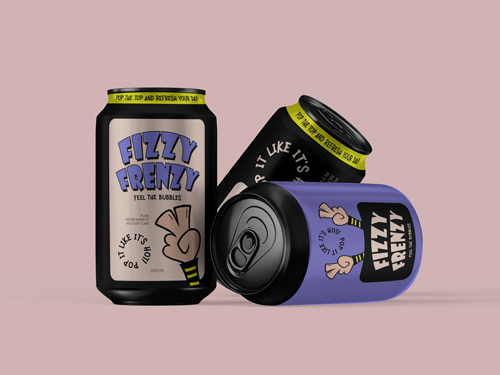 Three Soda Cans, Two Rolled on Ground