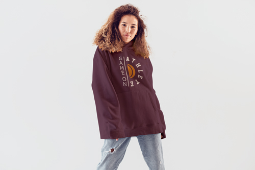 Woman Posing in a Hoodie