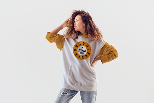 Woman Posing Looking to the Side