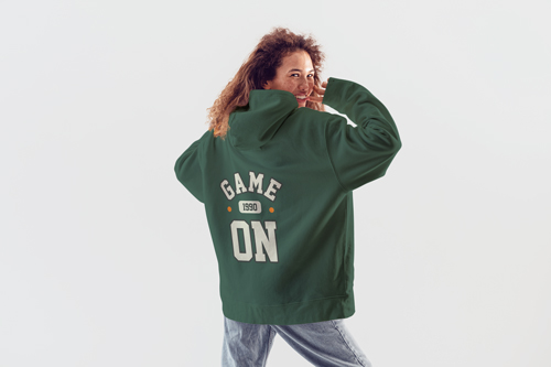 Woman in a Hoodie Looking Back 