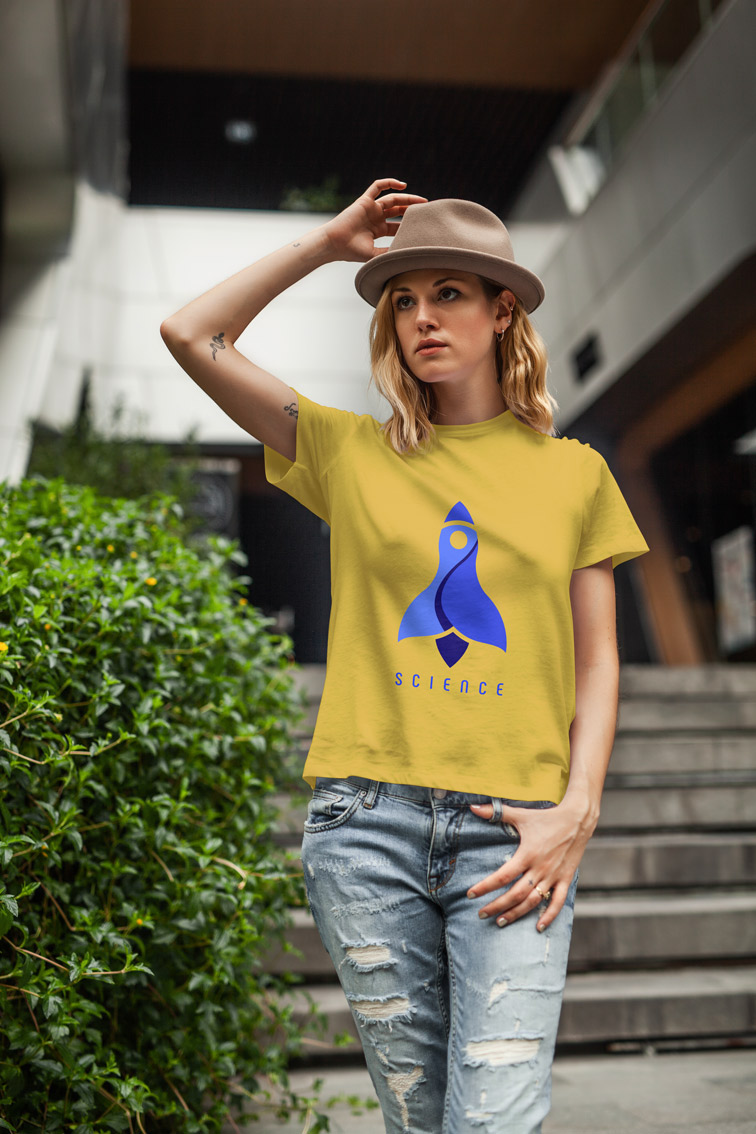 Casual Girl Holding Her Hat