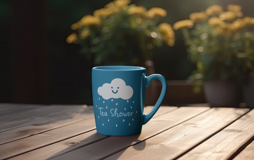 Tea Mug on a Wooden Table