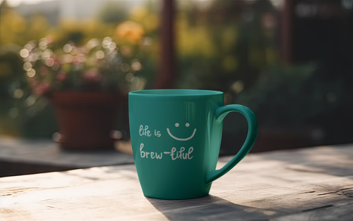 Tea Cup on a Wooden Surface