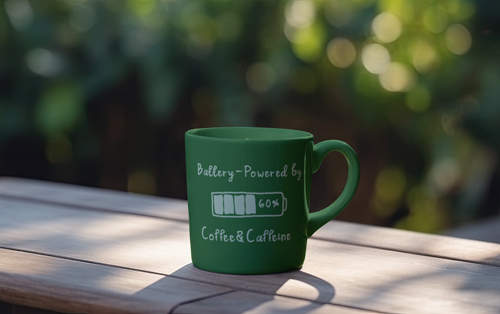 Coffee Cup on a Wooden Surface