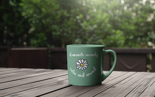 Coffee Mug in a Green Garden