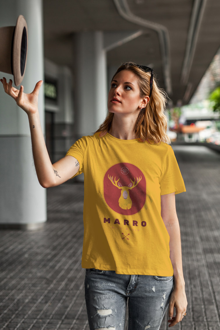 Girl With a Hat in Her Hand