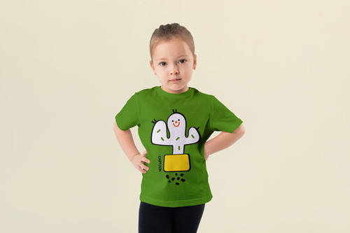 Girl Wearing a Funny T-Shirt