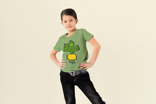 Kid Wearing a Funny T-Shirt