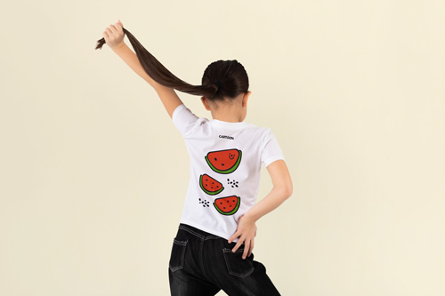 Girl in a Studio Back View