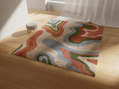 Chic Rug High Angle View 