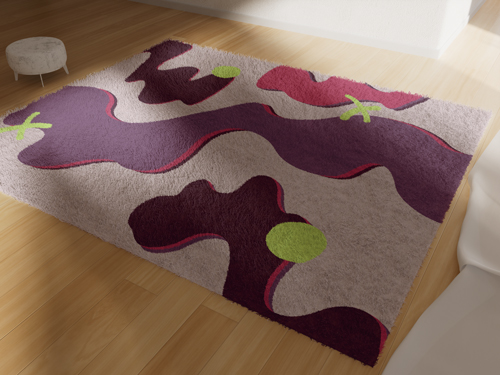 Trendy Rug on a Wooden Floor