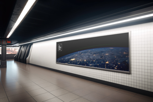 Billboard in a Metro Station