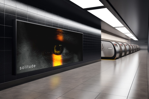 Advertising at a Metro Station Entrance