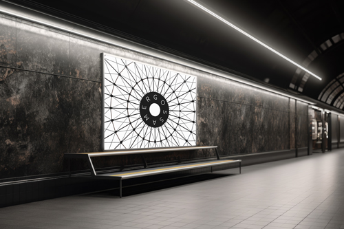 Promotional Display in a Subway Station