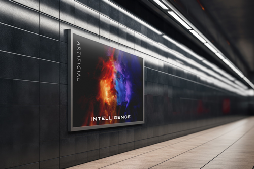 Digital Billboard at a Metro Platform