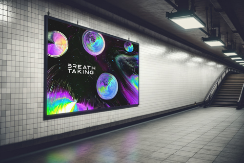 Advertising Display at a Subway Station