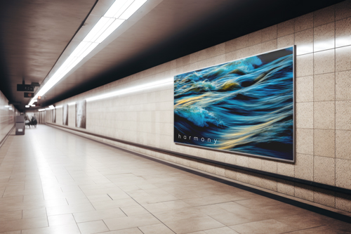 Metro Billboard Installation in a Hallway