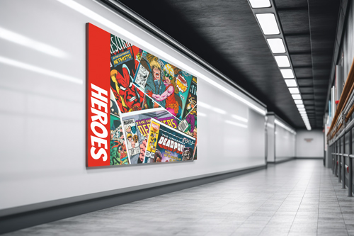 Contemporary Subway Station Advert Panel